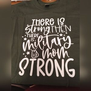 Women's military mom crewneck T- shirt